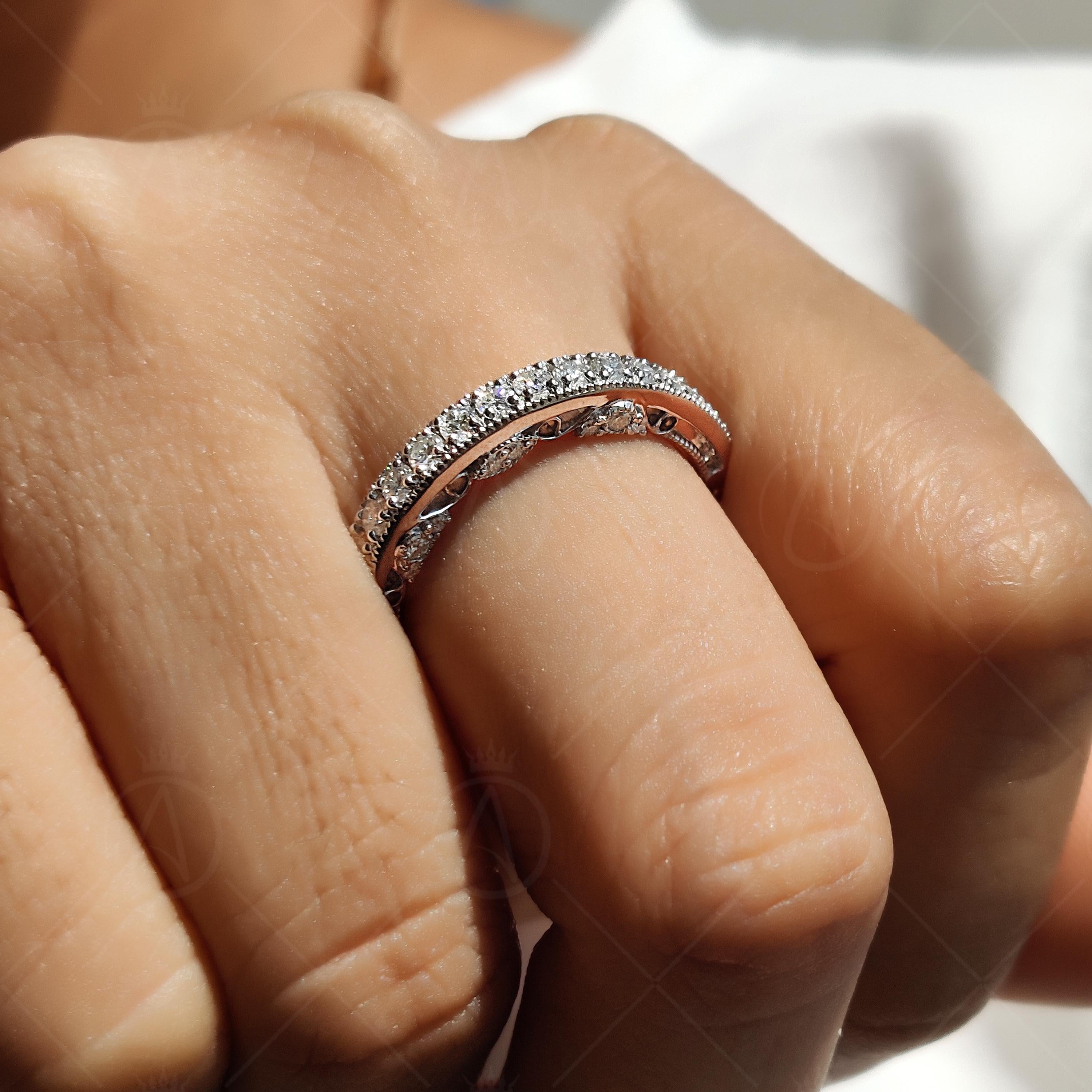 Antique Art Deco Stackable Wedding Bands