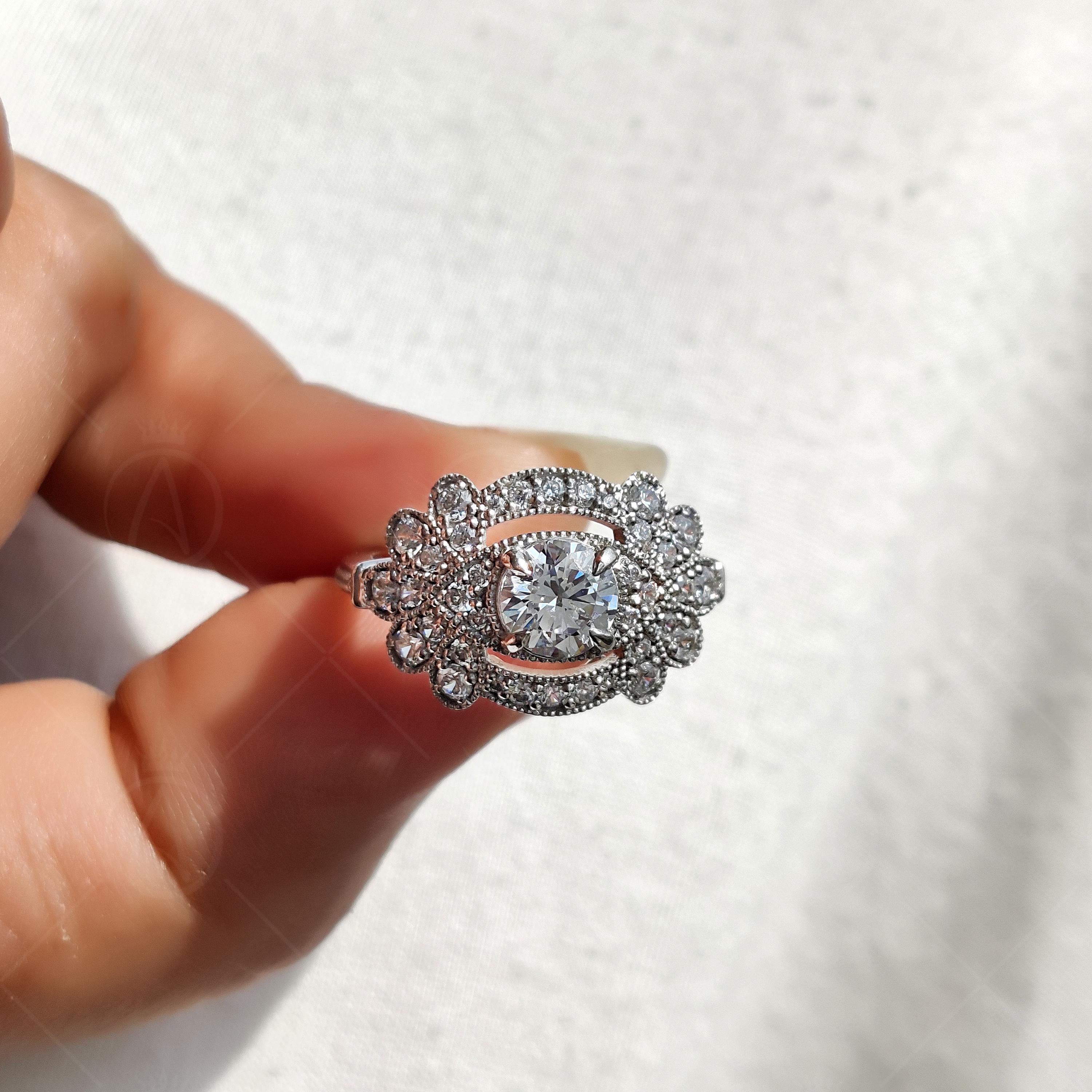 Edwardian Vintage Inspired Engagement Ring