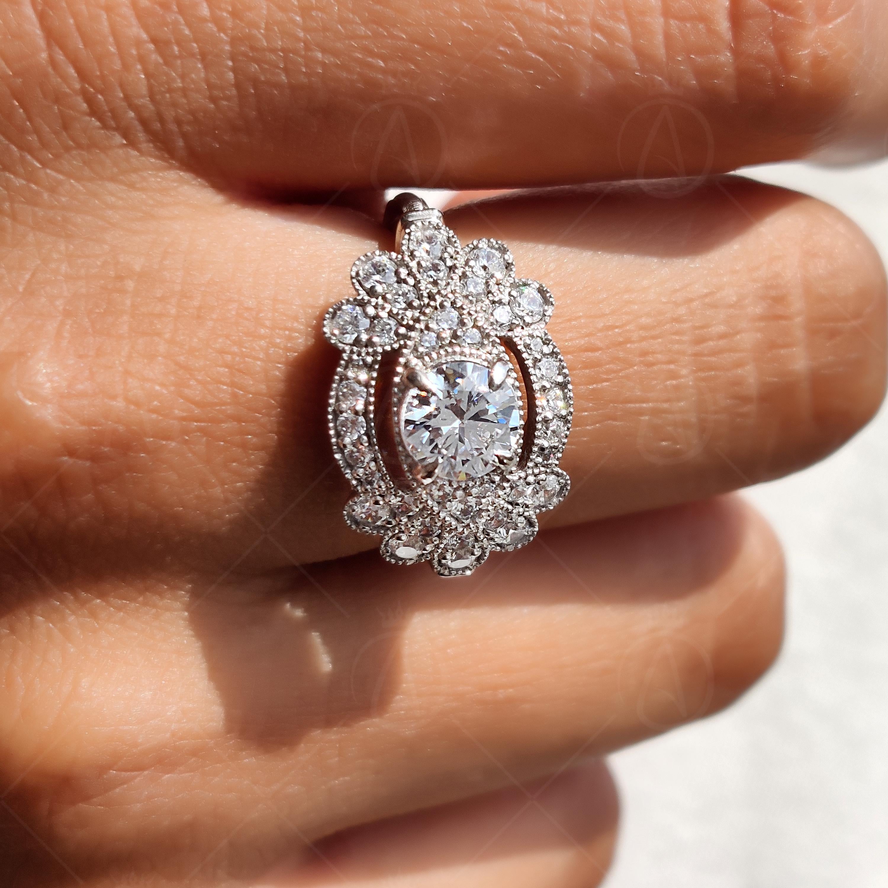Edwardian Vintage Inspired Engagement Ring