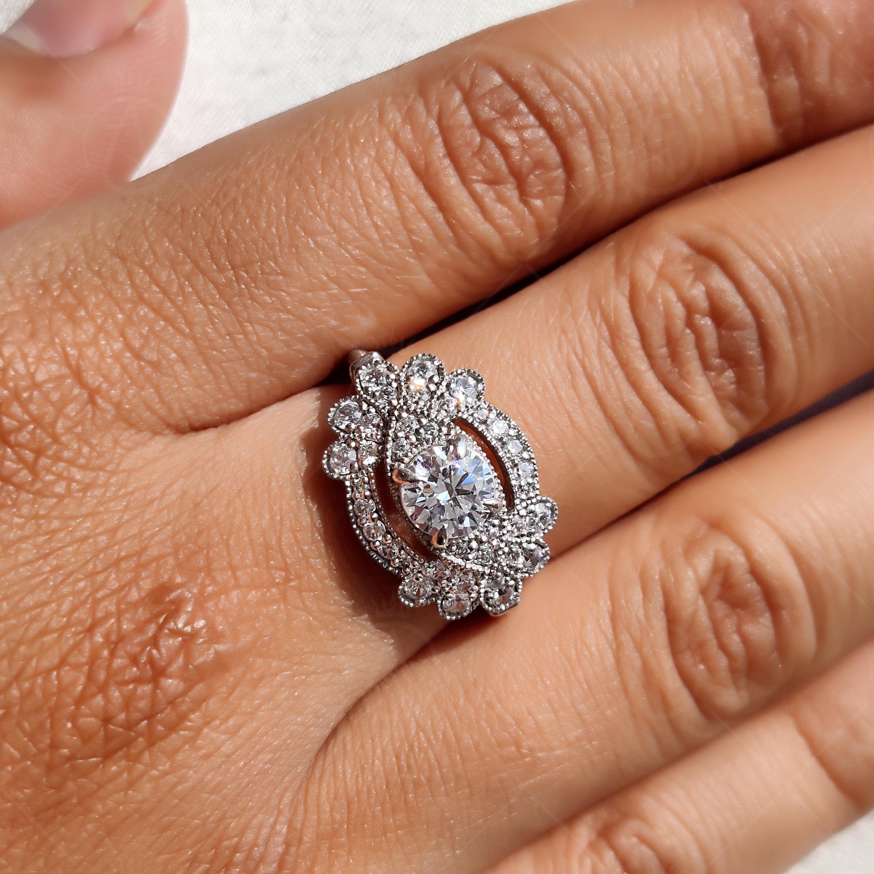Edwardian Vintage Inspired Engagement Ring
