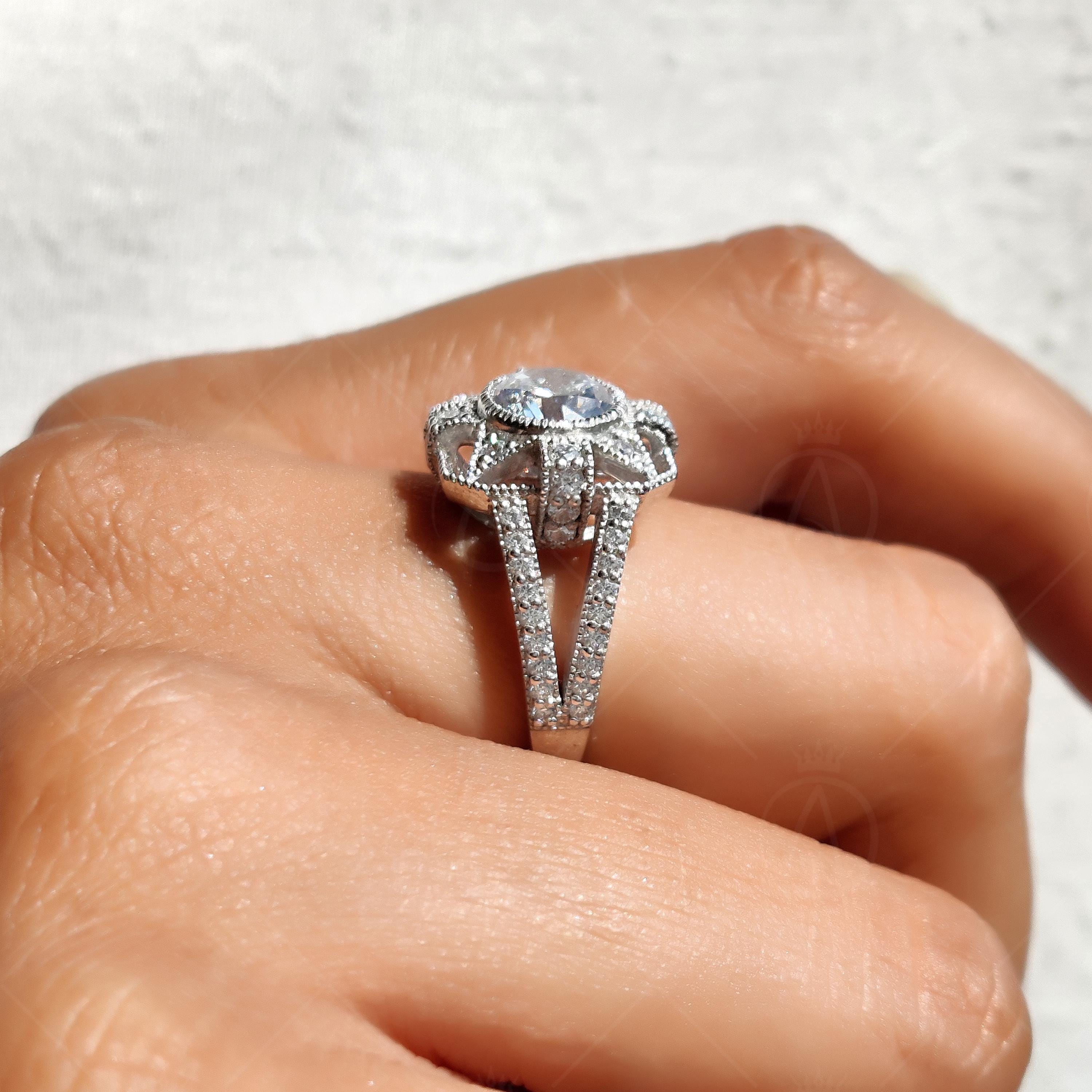 1920s Antique Vintage Inspired Engagement Ring