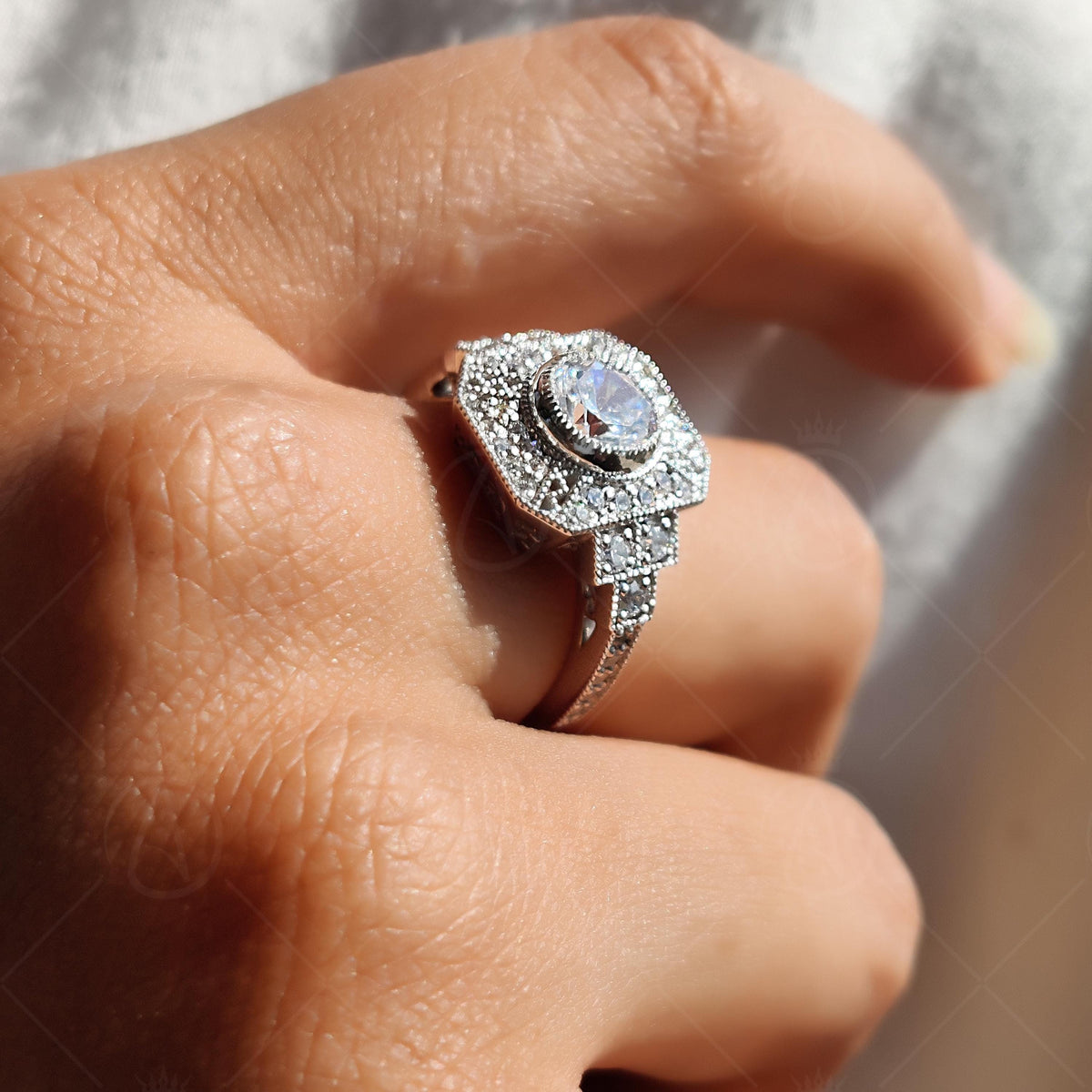 Vintage Inspired Gold Estate Engagement Ring