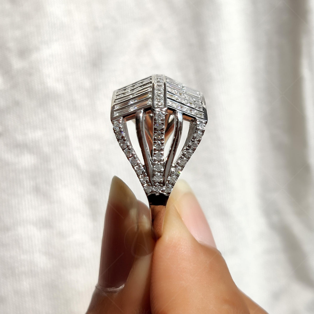 Dome Style Unique Cocktail Statement Ring