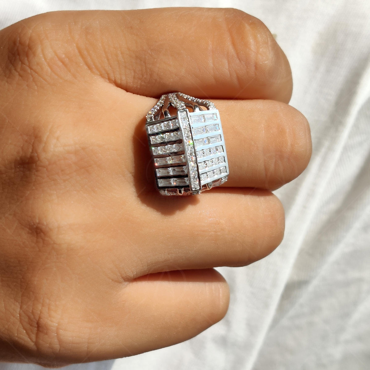 Dome Style Unique Cocktail Statement Ring