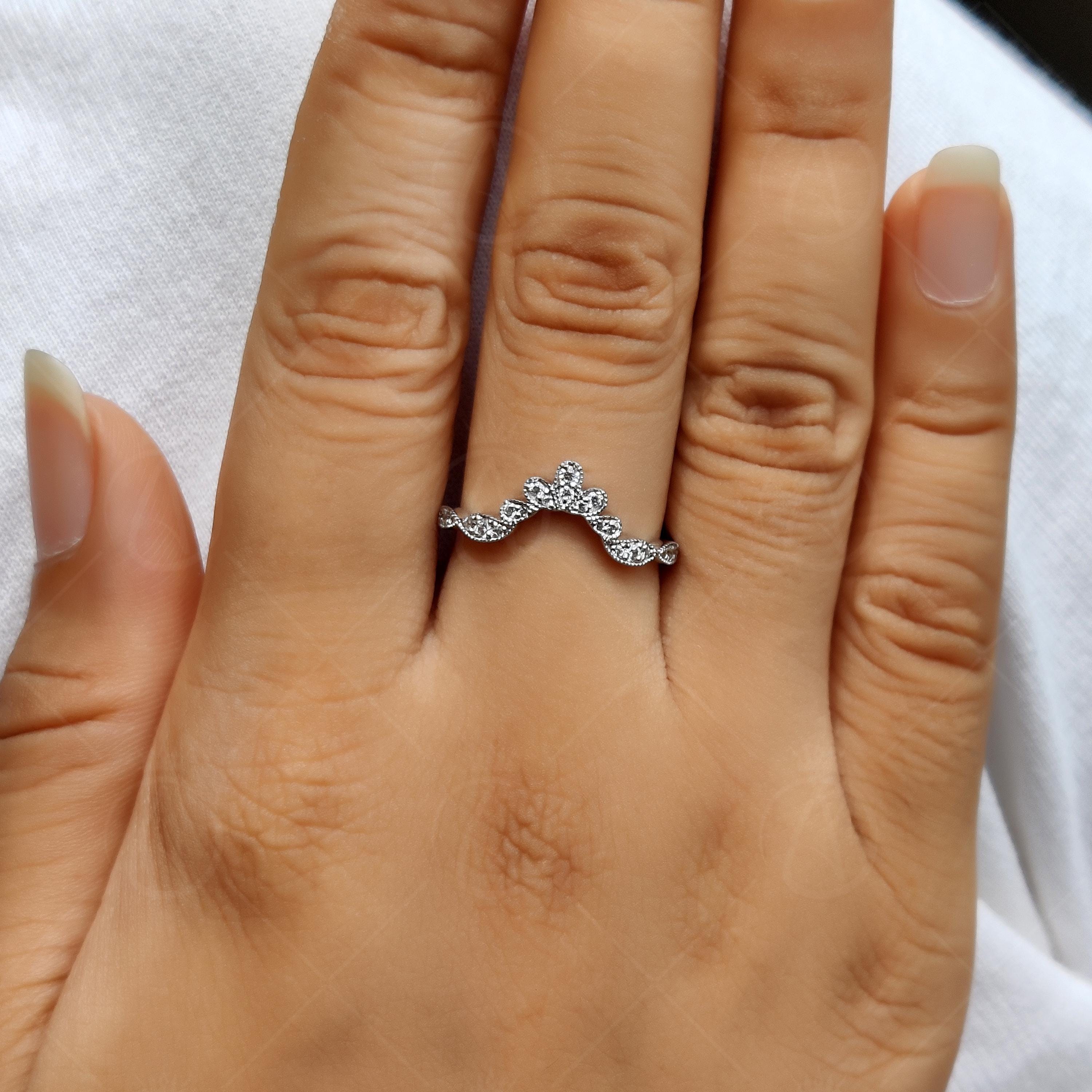 Wishbone Stackable Art Deco Wedding Bands