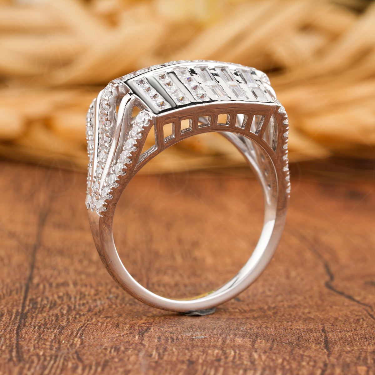Dome Style Unique Cocktail Statement Ring