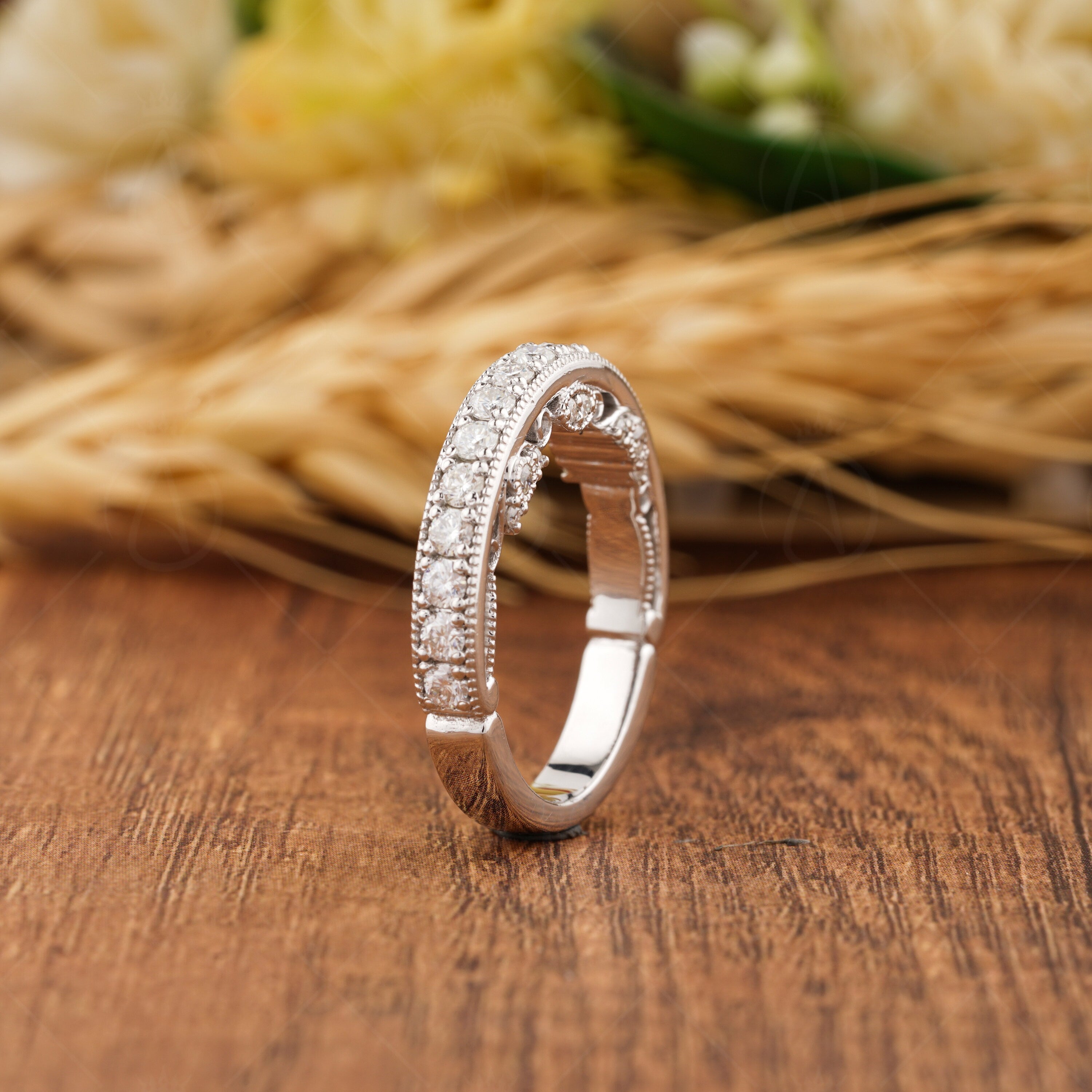 Antique Art Deco Stackable Wedding Bands