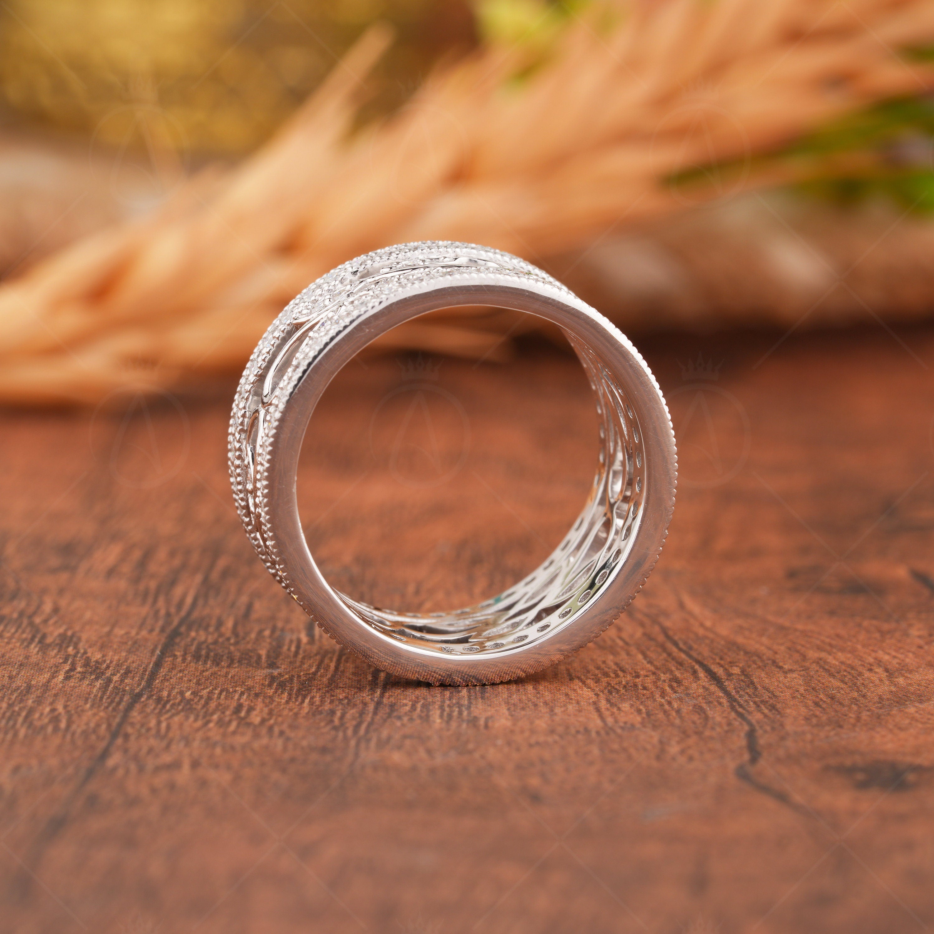 Leaf And Vine Nature Inspired Vintage Wedding Band