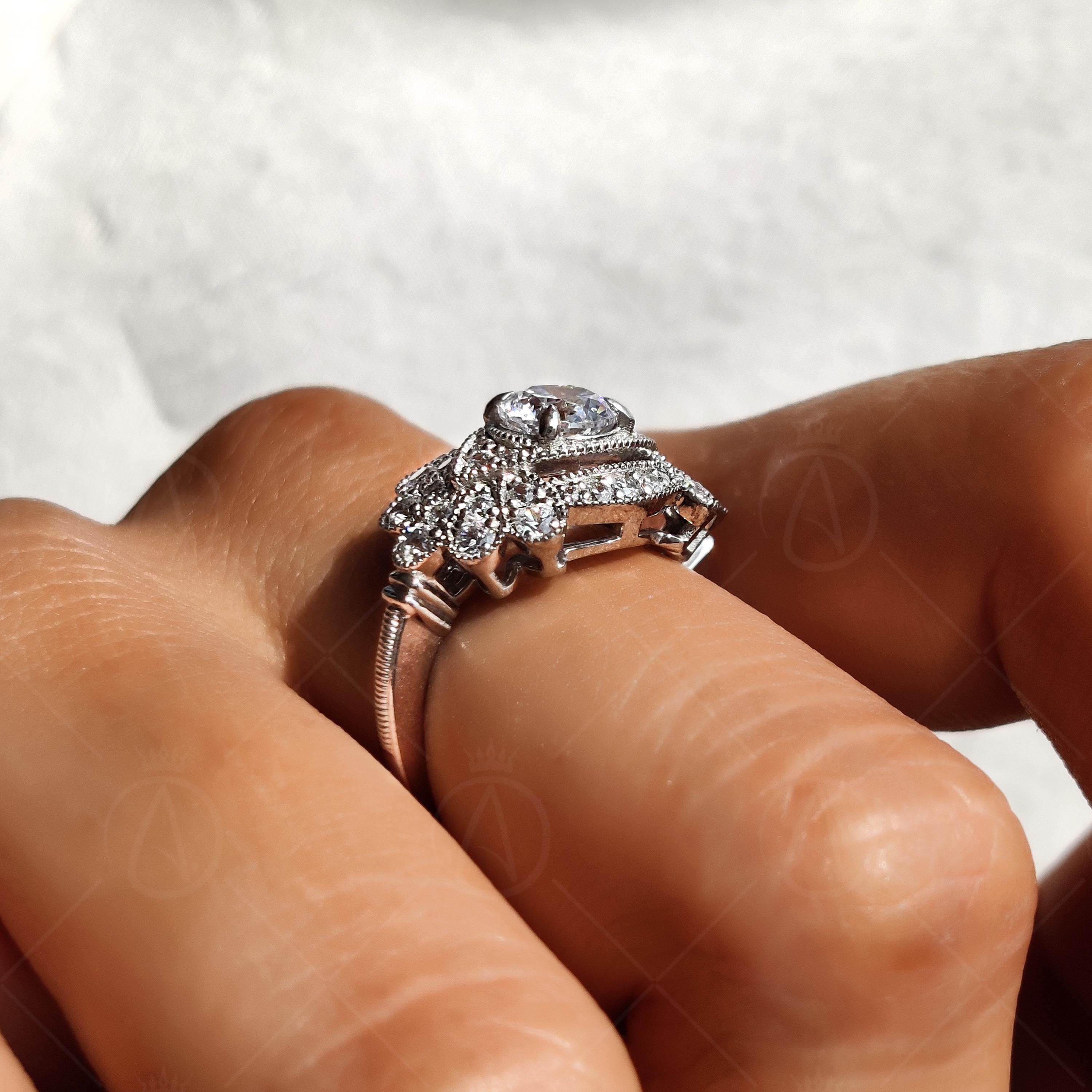 Edwardian Vintage Inspired Engagement Ring