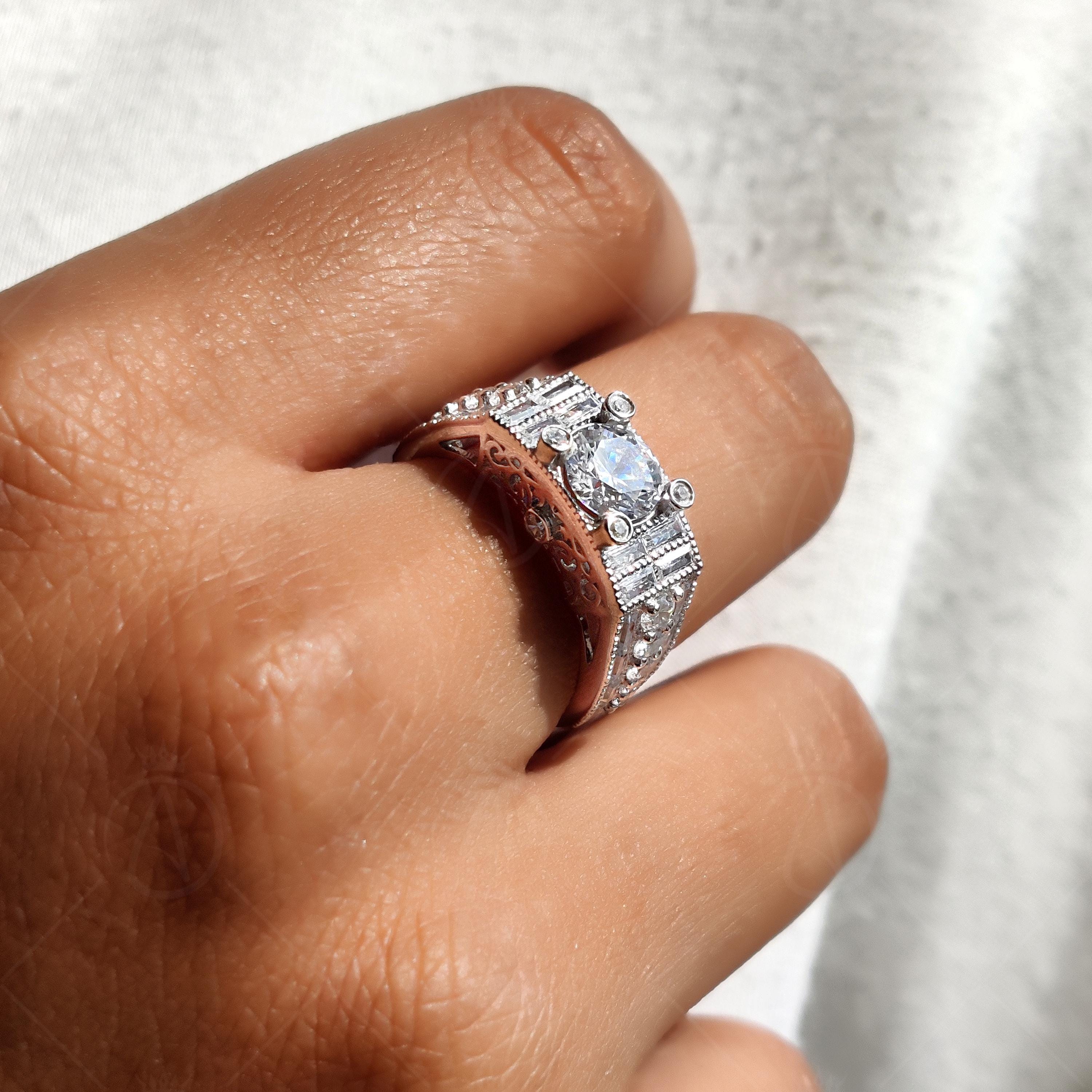 Vintage Art Deco Estate Engagement Ring