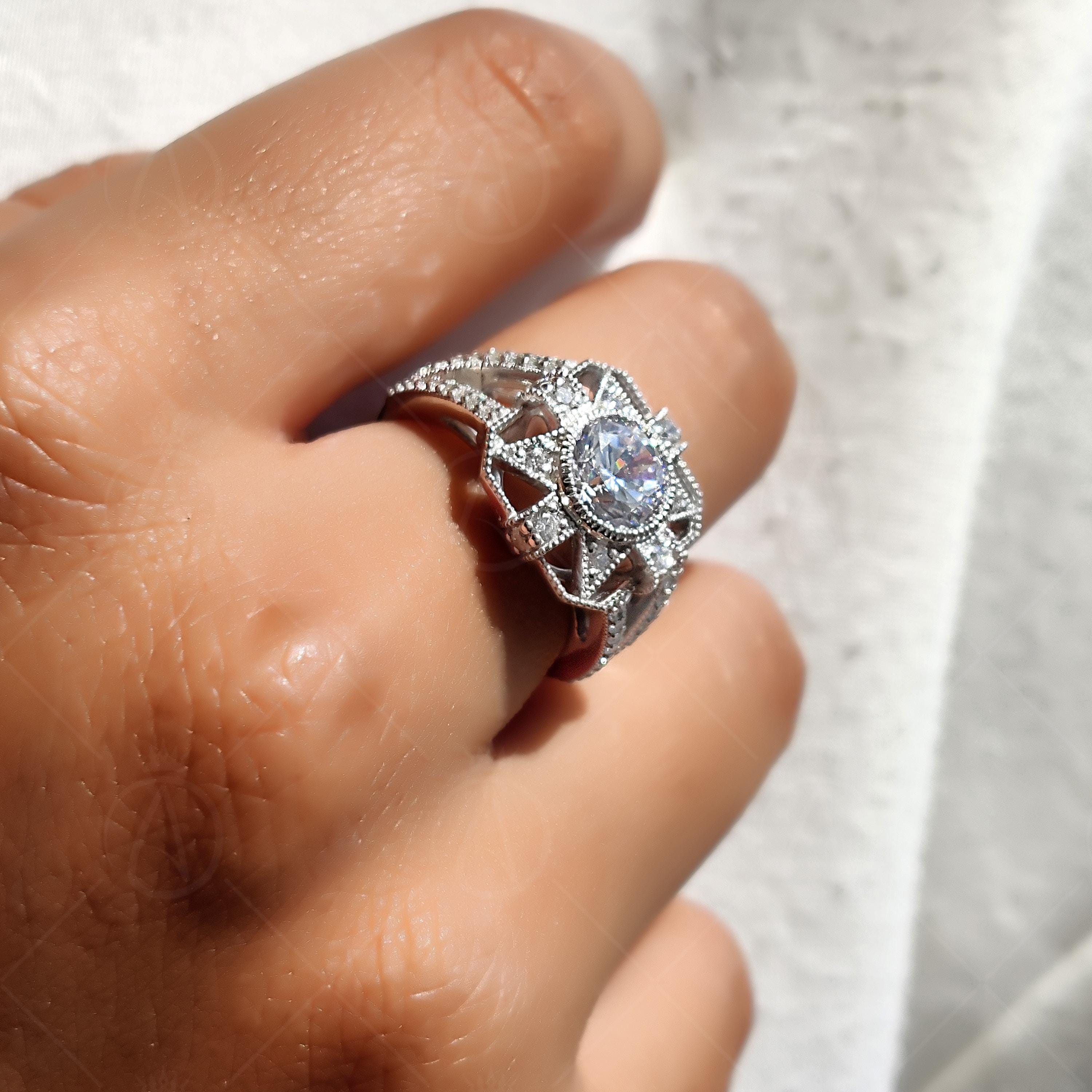 1920s Antique Vintage Inspired Engagement Ring