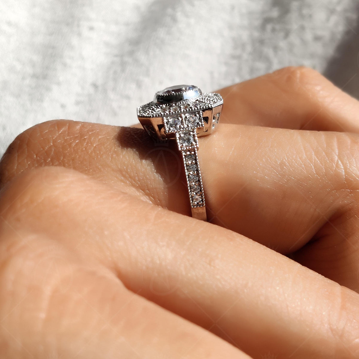 Vintage Inspired Gold Estate Engagement Ring
