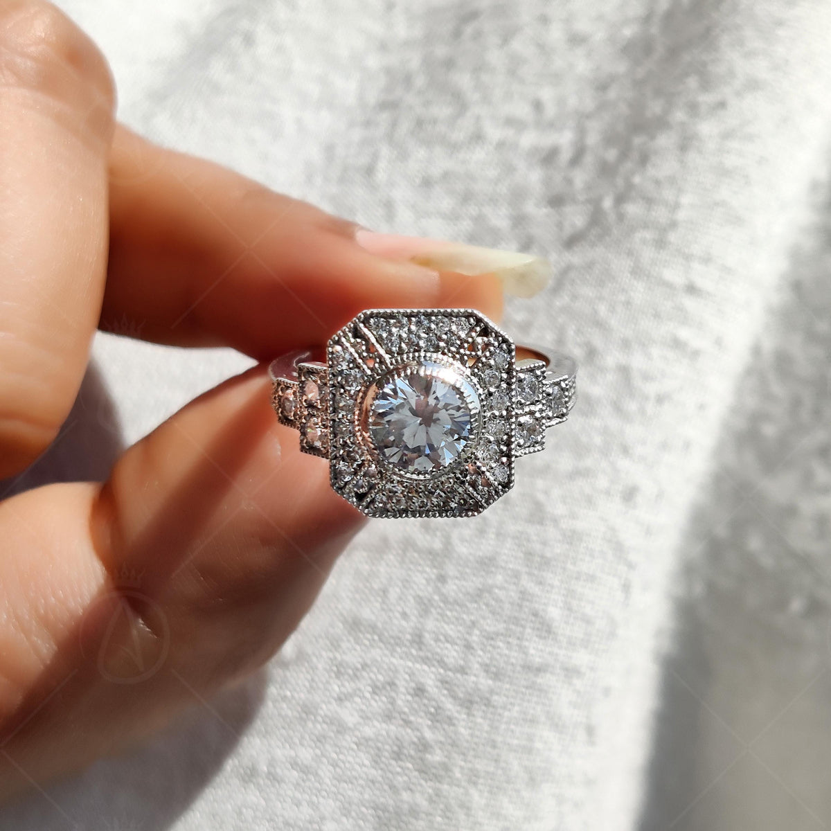 Vintage Inspired Gold Estate Engagement Ring