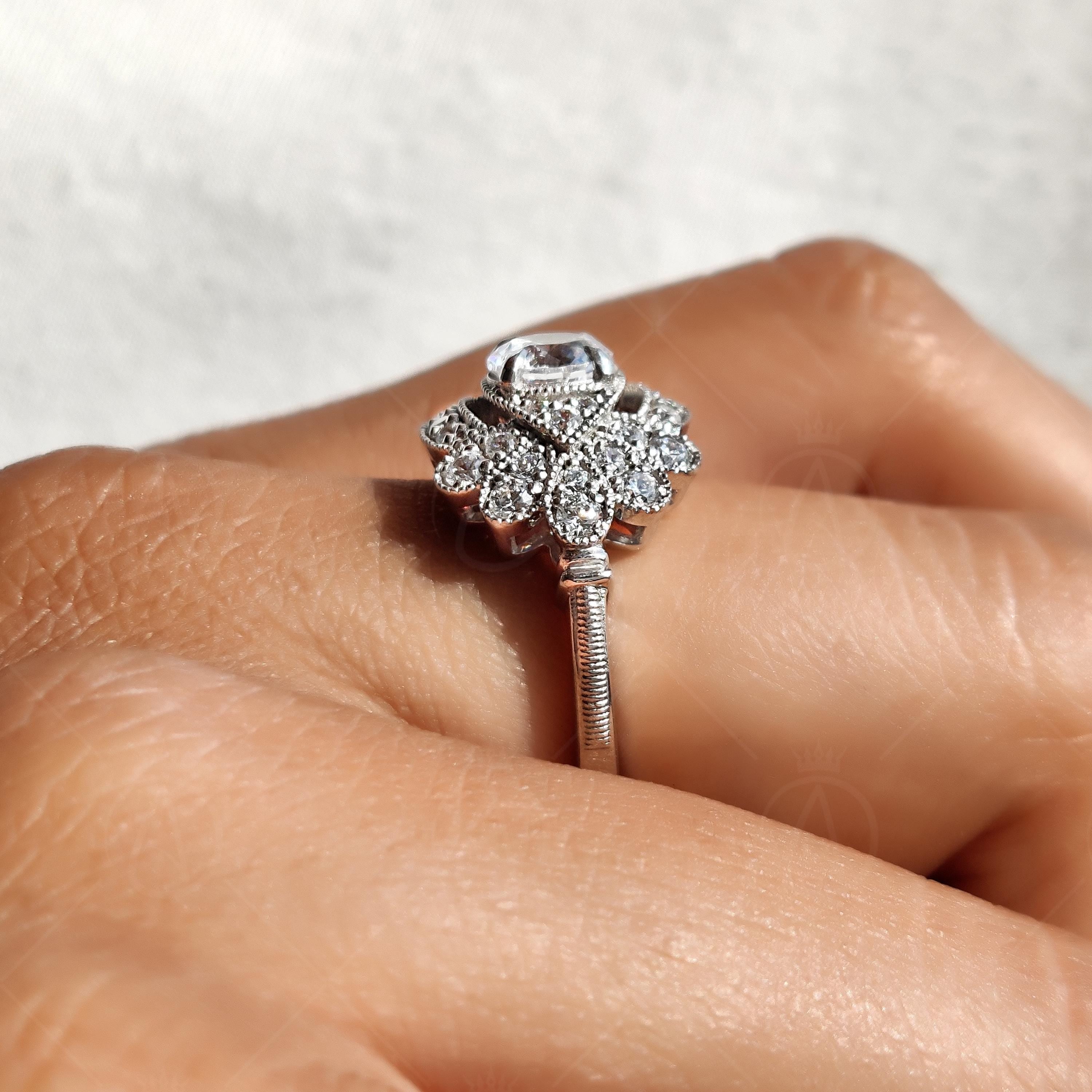 Edwardian Vintage Inspired Engagement Ring