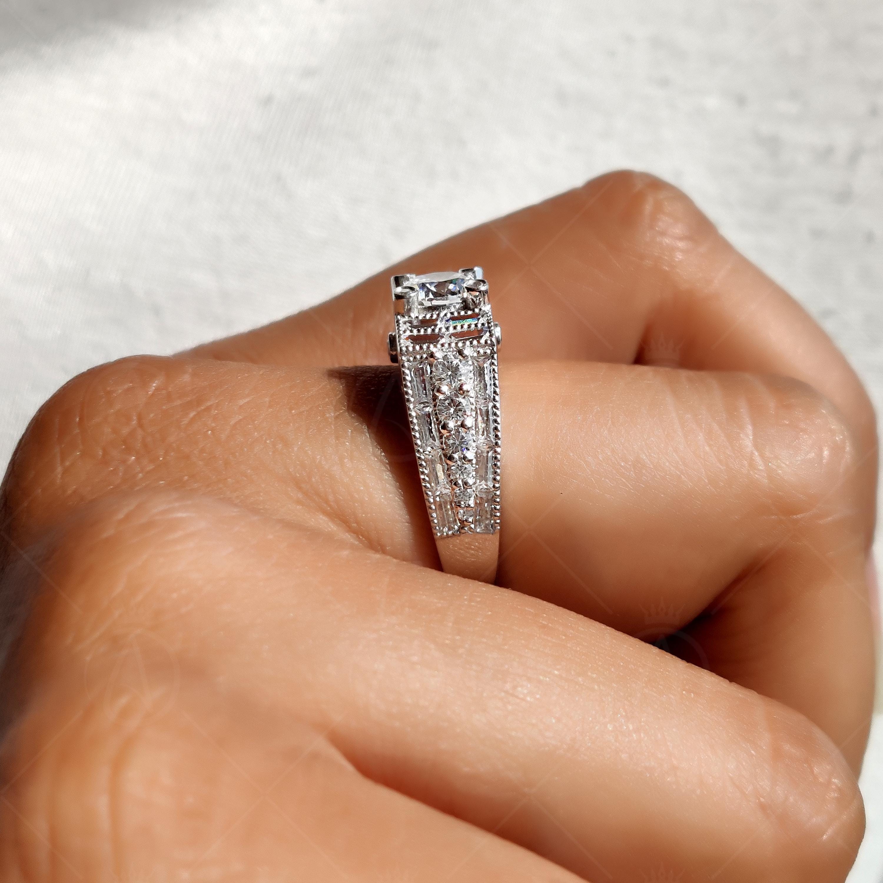 Vintage Art Deco Estate Engagement Ring