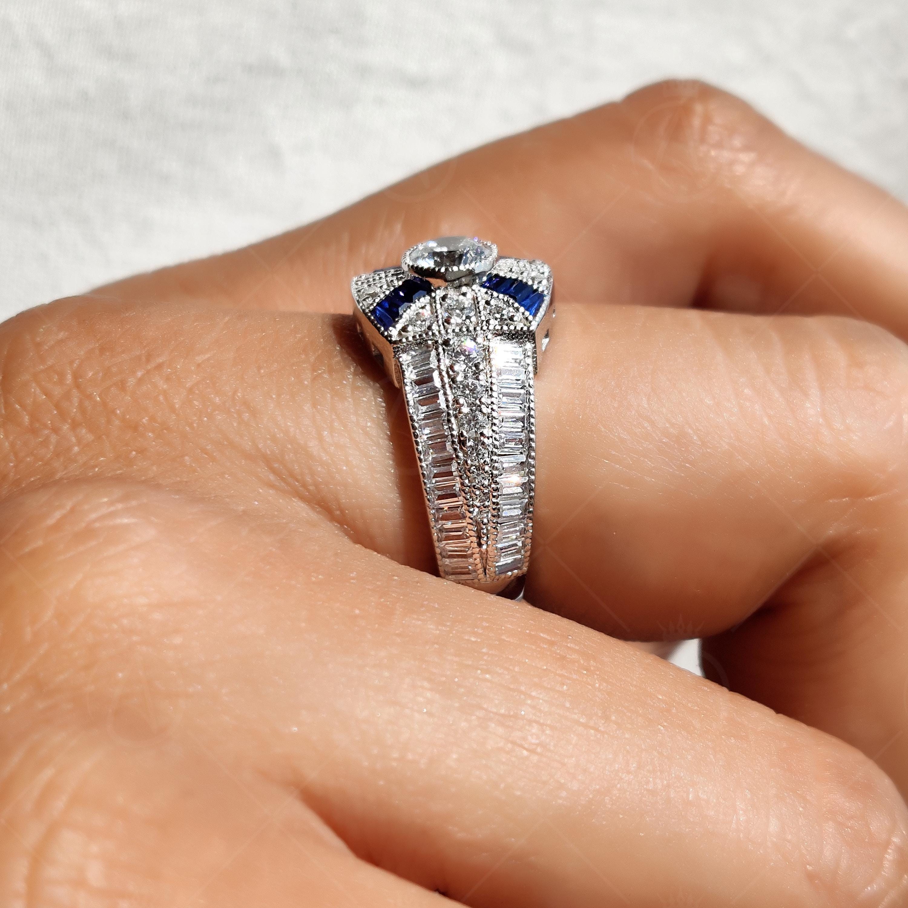 Antique Sapphire Victorian Style Engagement Rings