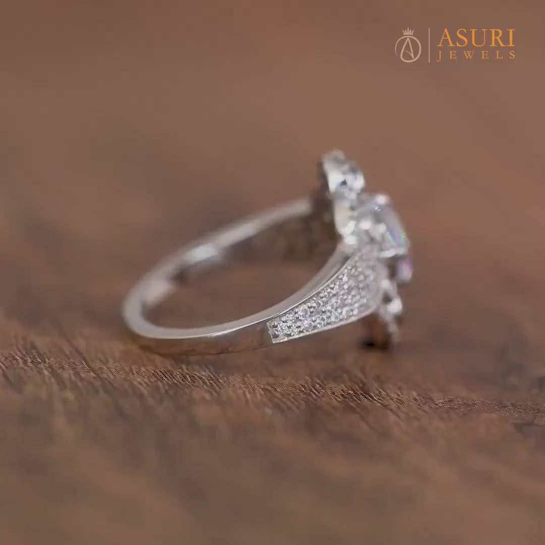 Edwardian Moissanite Ring, Art Deco Vintage Inspired Ring, Antique 1920s Style Engagement Ring, Statement Rings For Women, Promise Ring