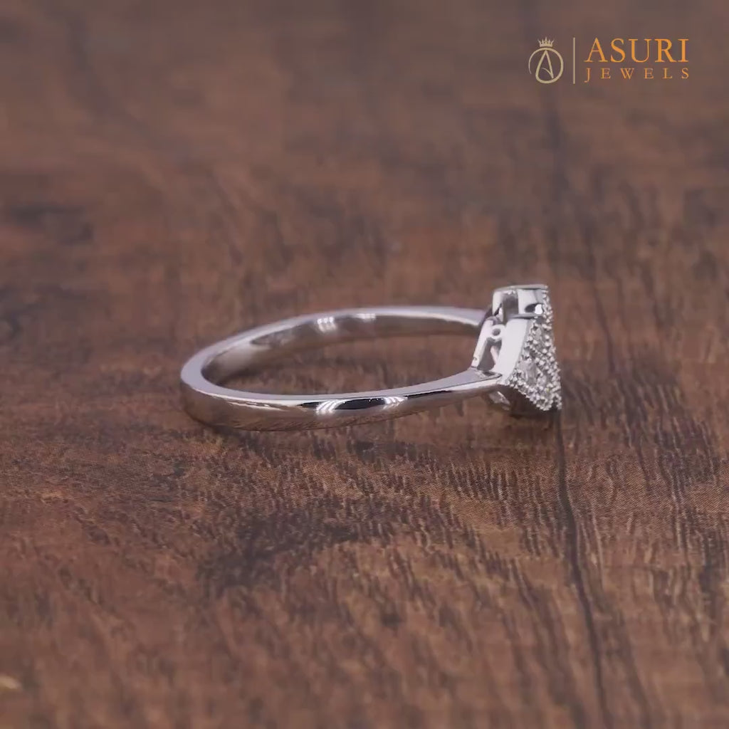 Art Deco Engagement Ring For Women, Vintage Milgrain Moissanite Ring, Unique Wedding Ring, Estate Jewelry Style Ring